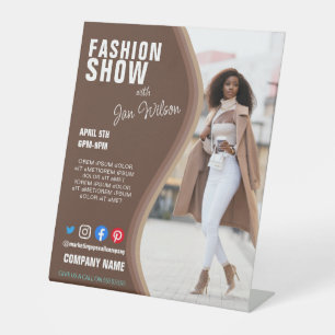 fashion show BUSINESS custom logo flyer Poster Pedestal Sign