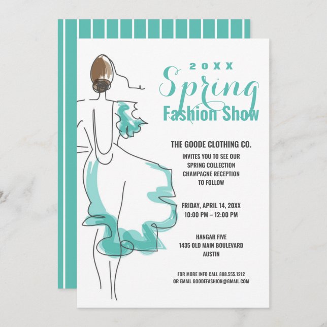 Fashion Show | Seasonal Collection Runway Event Invitation (Front/Back)