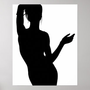 Fashion silhouette fashion illustration poster