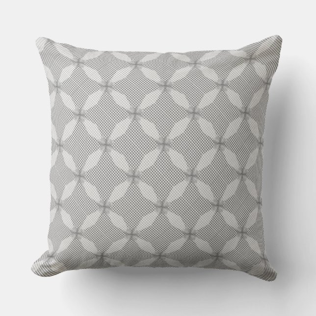 Fashion Silver Circle Geometric Pattern Cushion (Front)
