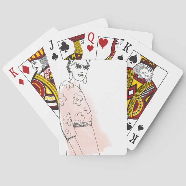 Fashion Sketch Playing Cards (Back)