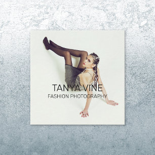 Fashion Studio Photographer Professional Square Business Card
