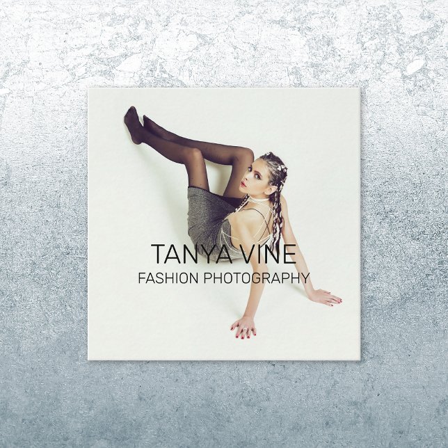 Fashion Studio Photographer Professional Square Business Card (Creator Uploaded)