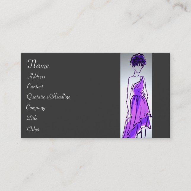 Fashion Style Business Card (Front)