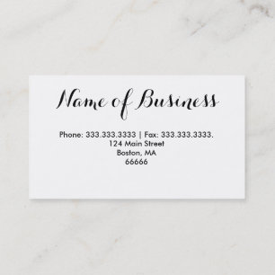 Fashion Style Photography Business Card