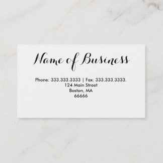Fashion Style Photography Business Card