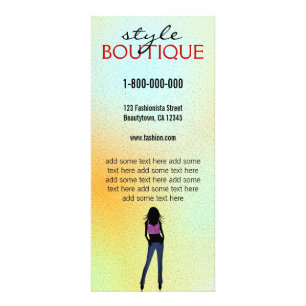Fashion Stylist Boutique Retail Rack Card Template
