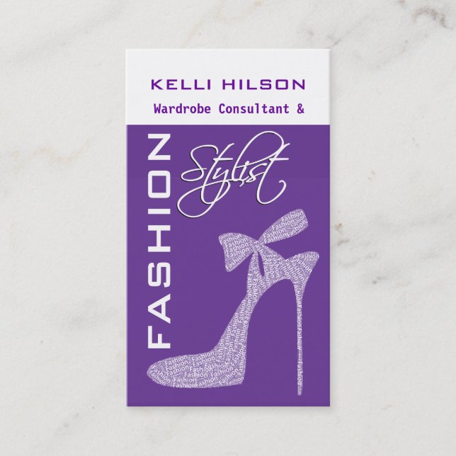 Fashion Stylist Business Cards (Front)