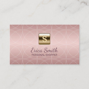 Fashion Stylist Personal Shopper Modern Rose Gold Business Card