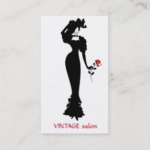 Fashion tailor, dressmaker vintage style business card