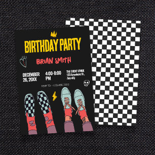 Fashion teen sneakers  invitation