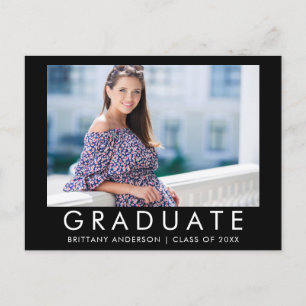 Fashion Trendy Graduation Photo Party Invitation