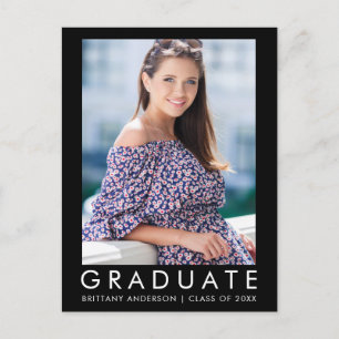Fashion Trendy Graduation Photo Party Invitation L