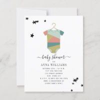Fashion Unisex Bodysuit Baby Shower