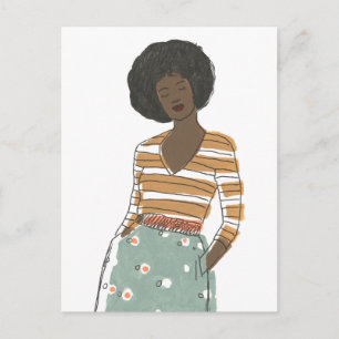 Fashion Vignette Portrait Postcard