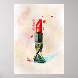 Fashion wall art - lipstick poster