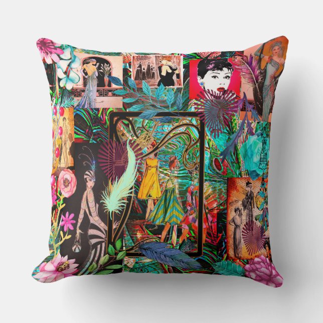 Fashion Week Designer Throw Pillow (Front)