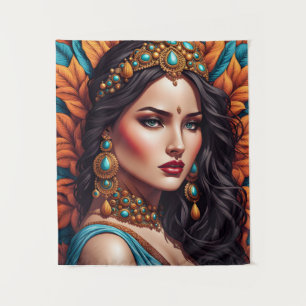 Fashion woman fine art tapestry