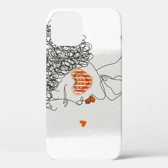 Fashion Woman: Graphic Black Lines Case-Mate iPhone Case (Back)