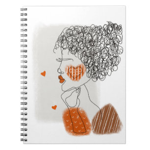 Fashion Woman: Graphic Black Lines Notebook