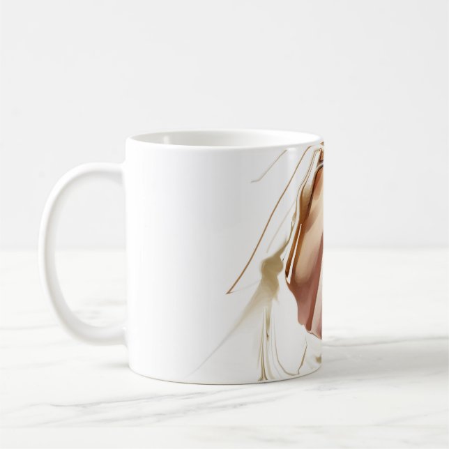 Fashion Woman: Stylish Contemporary Portrait. Coffee Mug (Left)
