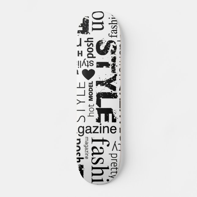 Fashion Word Collage Vector Illustration - alt Skateboard (Front)