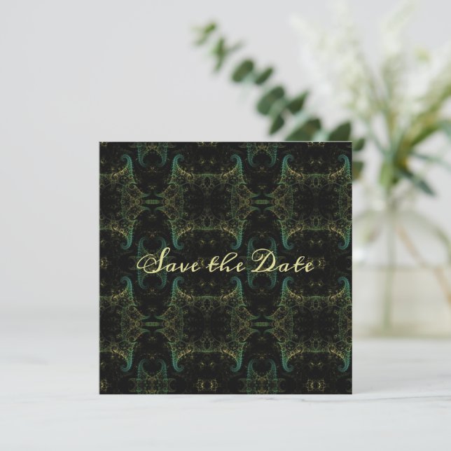 Fashionable Abstract Save The Date (Standing Front)