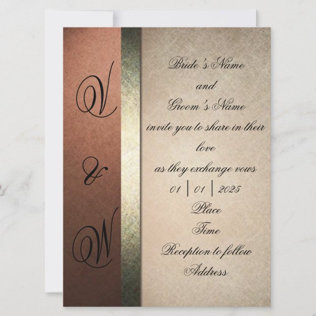 Fashionable and Stylish Wedding Invitations  (Front)