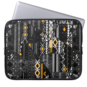 Fashionable and trendy collage seamless pattern w laptop sleeve