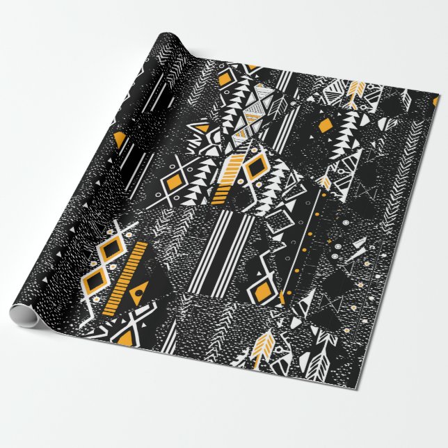 Fashionable and trendy  collage seamless pattern w wrapping paper (Unrolled)