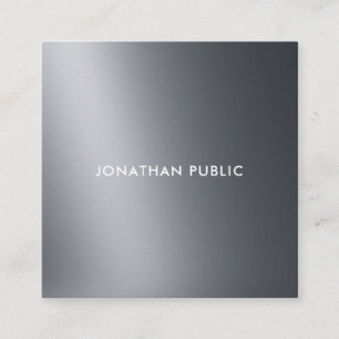 Fashionable Black White Professional Modern Cool Square Business Card