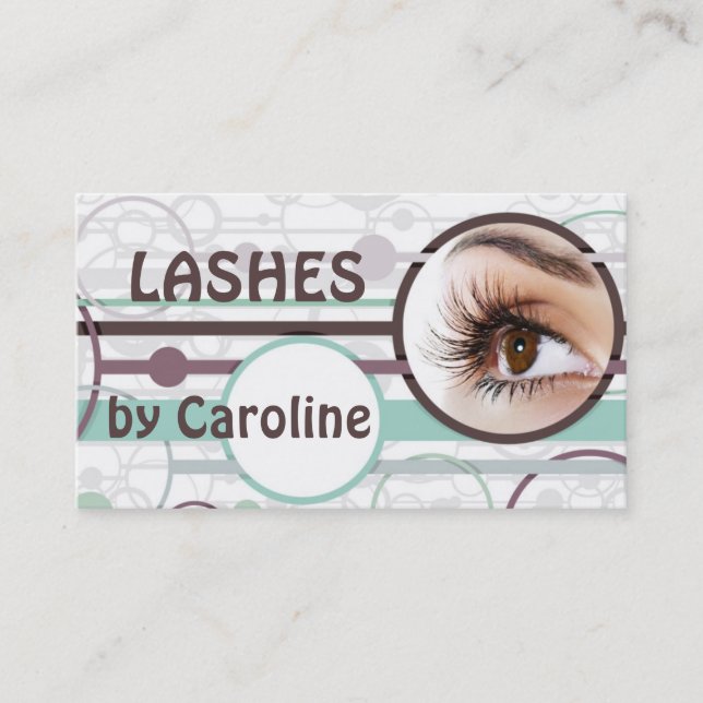 Fashionable Bubbles Eyelash Extensions Card (Front)