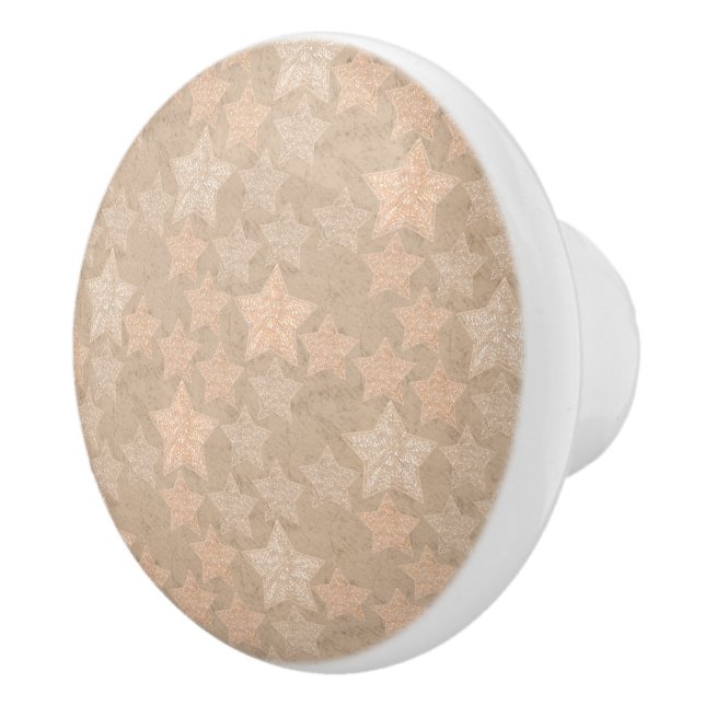 Fashionable craft background with stars. ceramic knob (Right)