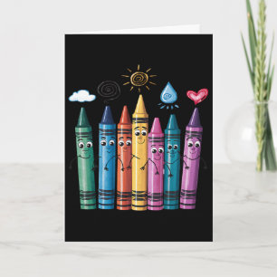 Fashionable Crayon Mood Colour Crayons Friyay Teac Card