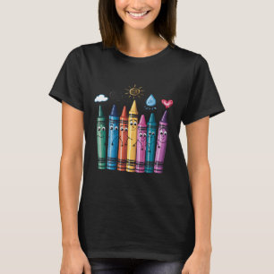 Fashionable Crayon Mood Colour Crayons Friyay Teac T-Shirt