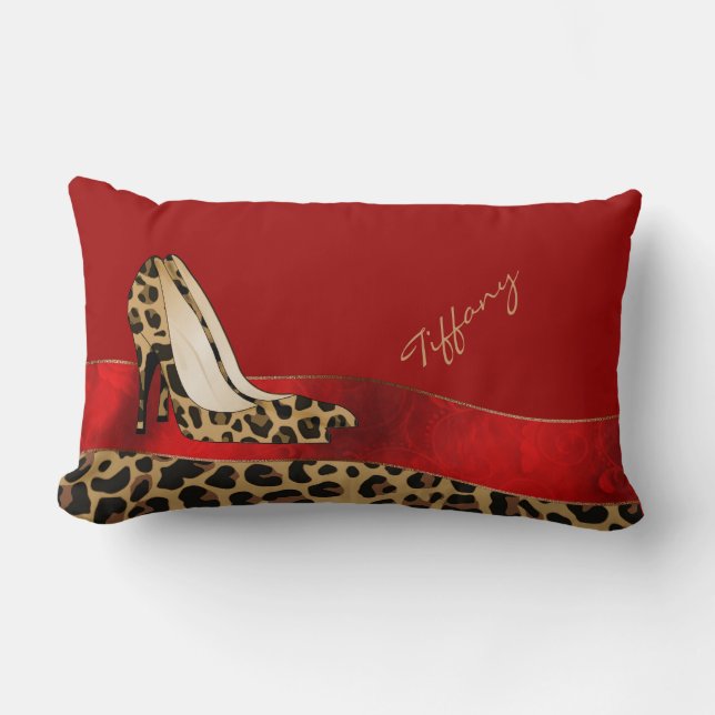 Fashionable Custom Jaguar Stilettos Throw Pillow (Front)