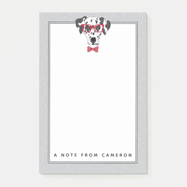 Fashionable Dalmatian | Add Your Name Post-it Notes (Front)