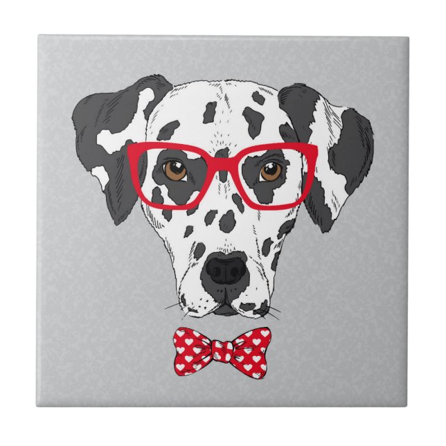 Fashionable Dalmatian Ceramic Tile (Front)