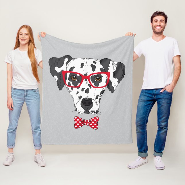 Fashionable Dalmatian Fleece Blanket (In Situ)