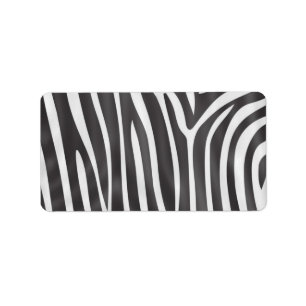 Fashionable elegant girly zebra pattern label