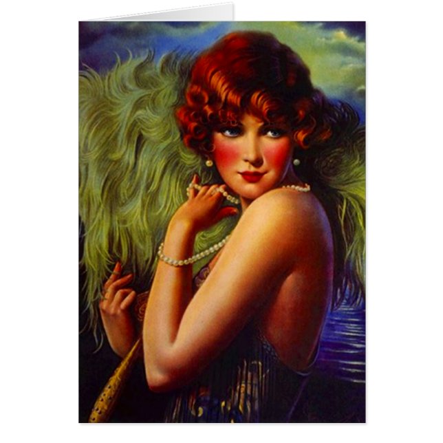 Fashionable Flapper Girl ~ Evening At the Beach (Front)