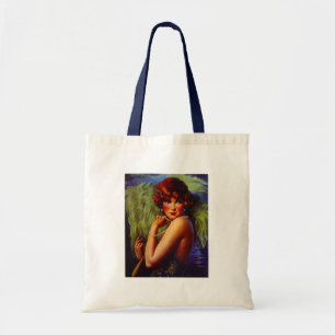 Fashionable Flapper Girl ~ Evening At the Beach Tote Bag