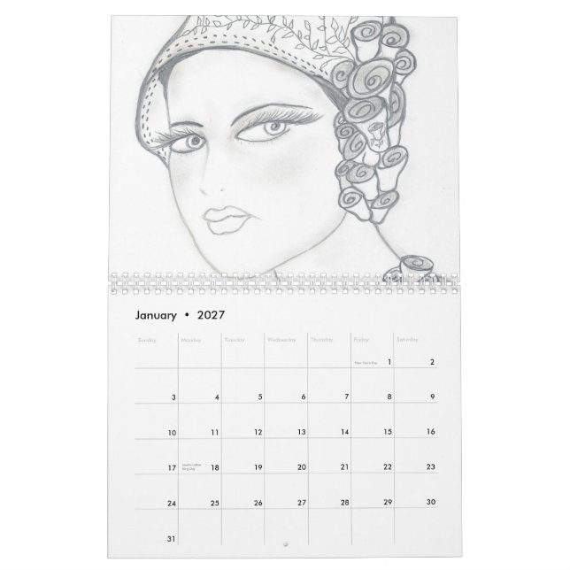Fashionable Flappers Calendar (Jan 2027)