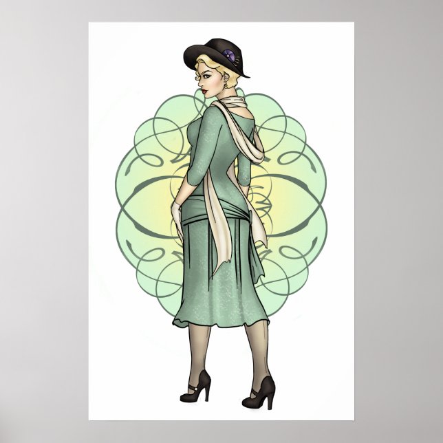 Fashionable Gangster - 1920s Pinup Poster (Front)