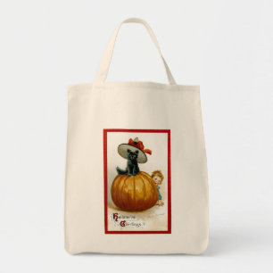 Fashionable Halloween Kitty Tote Bag
