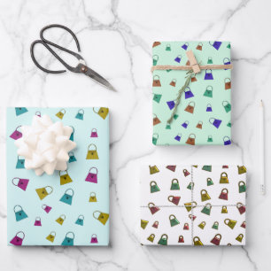 Fashionable Handbags Wrapping Paper Sheets
