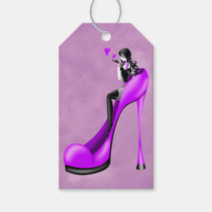 Fashionable Lady in Stiletto Gift Tags