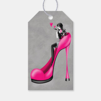 Fashionable Lady in Stiletto Gift Tags