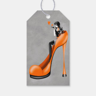 Fashionable Lady in Stiletto  Gift Tags 