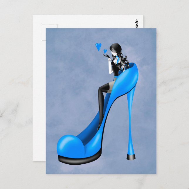 Fashionable Lady in Stiletto  Postcard (Front/Back)